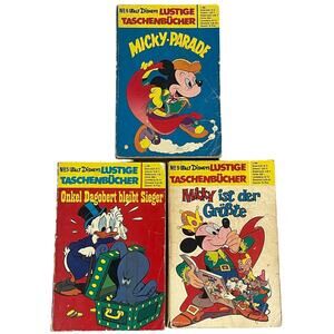 Walt Disney Lustige Taschenbucher Jumbo Comic Books x3 Vtg 1970 In German